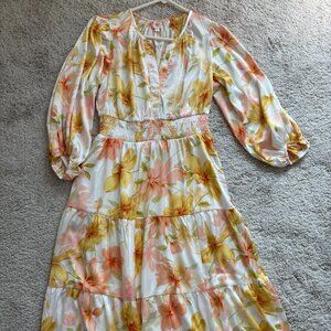 Satin flowy Spring Dress
